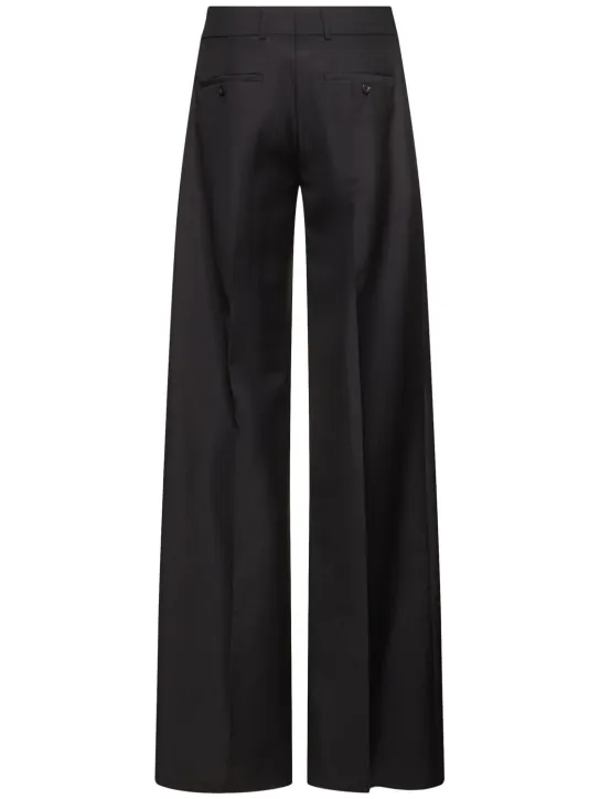 Alexander McQueen   Wool &amp; mohair low rise pants 