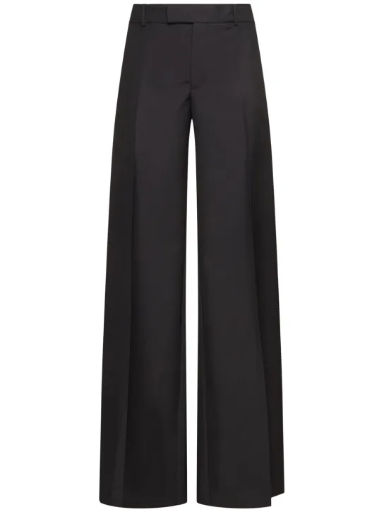 Alexander McQueen   Wool &amp; mohair low rise pants 