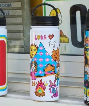 AMINA x POP FIRE Hippie Family Stainless Steel Bottle