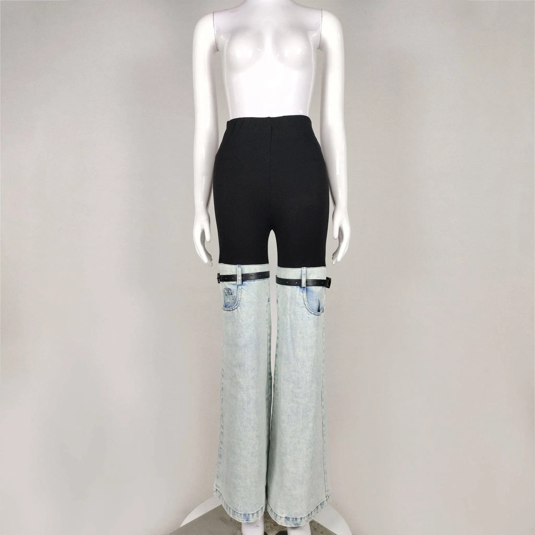 Bailey High Waist Irregular Denim Pants