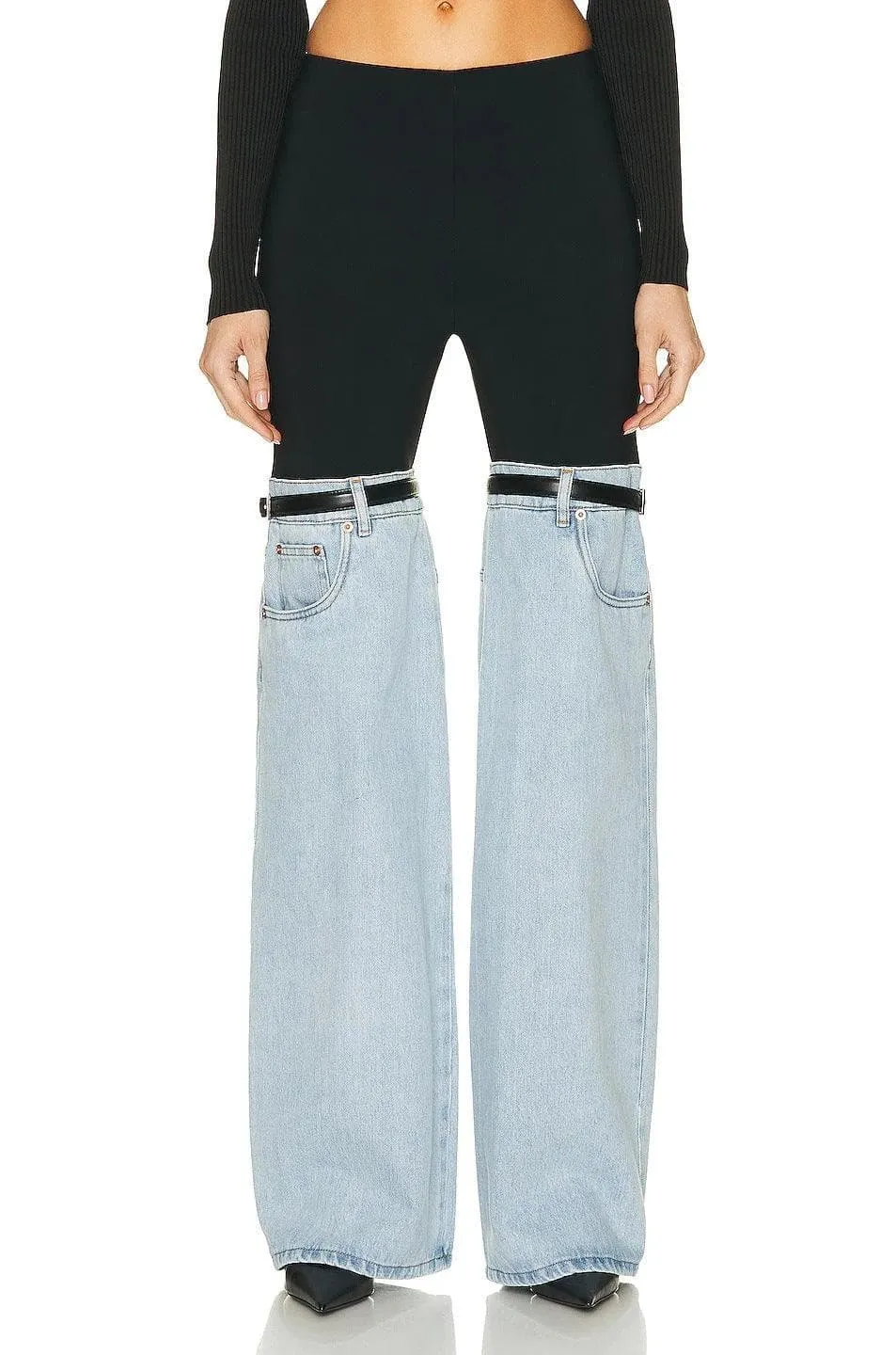 Bailey High Waist Irregular Denim Pants