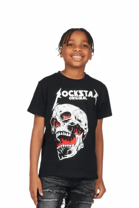 Boys Elijah Black Graphic T-Shirt