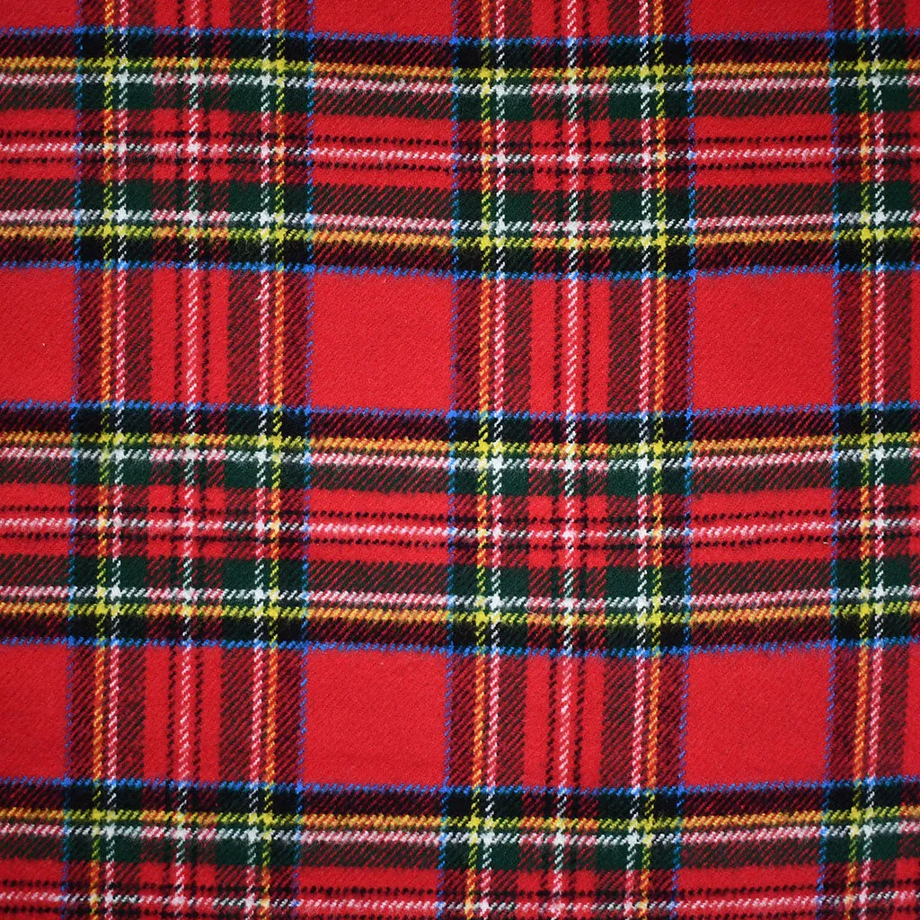 Cozy Cotton Flannel Royal Stewart Tartan Plaid Red