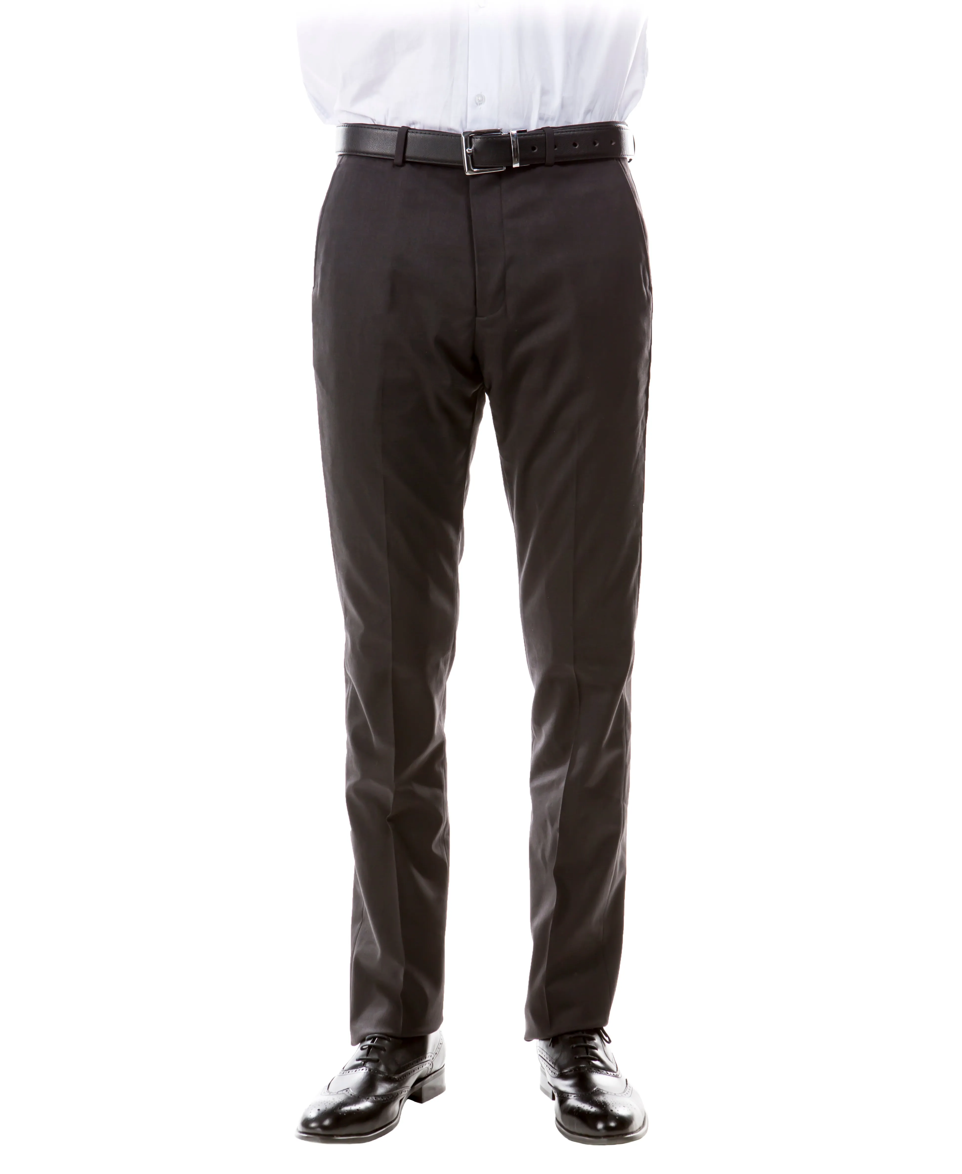 Dark Grey Suit Separates Solid Men's Pants