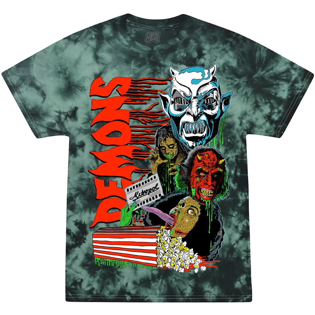 DEMONS: RETRO HORROR - TIE-DYE T-SHIRT (POSSESSION SLIME)