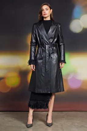 Faux Leather Duster