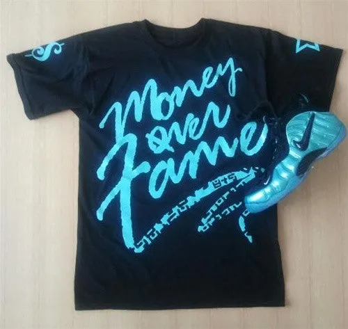 Foamposite Retro Blue Electric Money Over Fame T Shirt