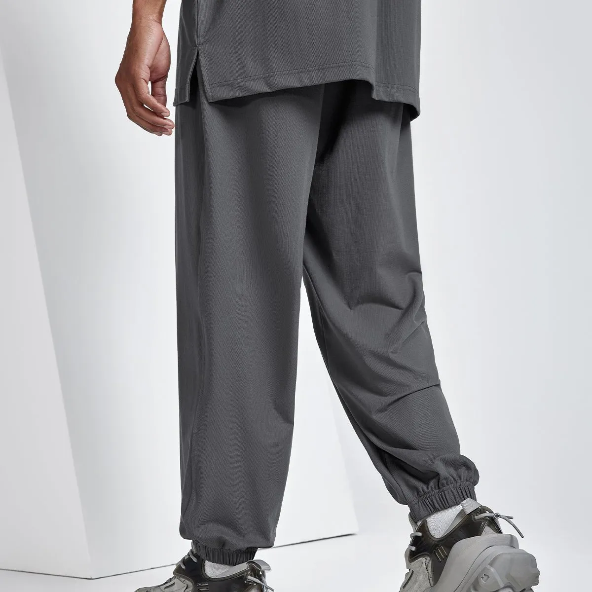 Icy Touch Draped Breathable Charcoal Jogger Pants