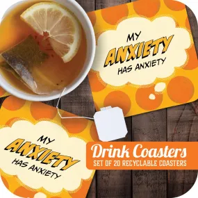 My Anxiety has Anxiety Paper Coaster Set