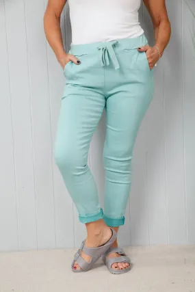 Plain Magic Pants Aqua