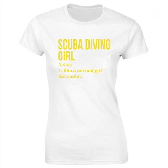 Scuba diving T-Shirt for Women | Scuba Diving Girl - 100% cotton